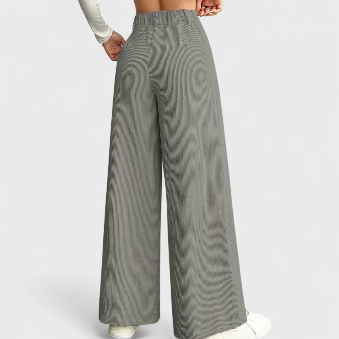 Ginevra™ | Pantaloni Donna a Vita Alta con Gamba Larga