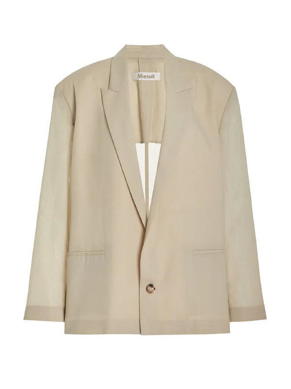 Rosalinda™ | Blazer Overdimensionato in Mistura di Lino
