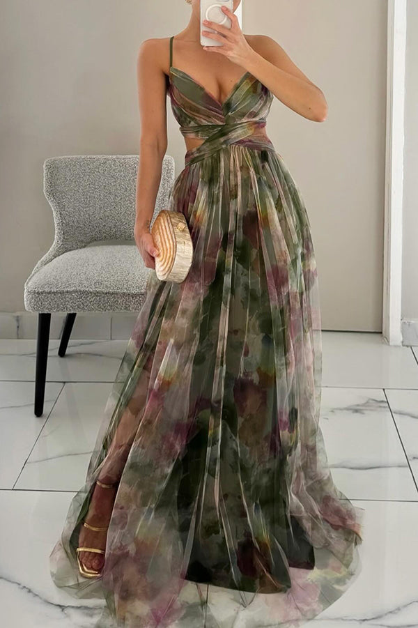 Donatella™ | Incantevole Maxi-abito con Stampa Floreale