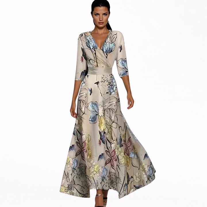 Bellina™ | Maxi Abito Floreale Elegante
