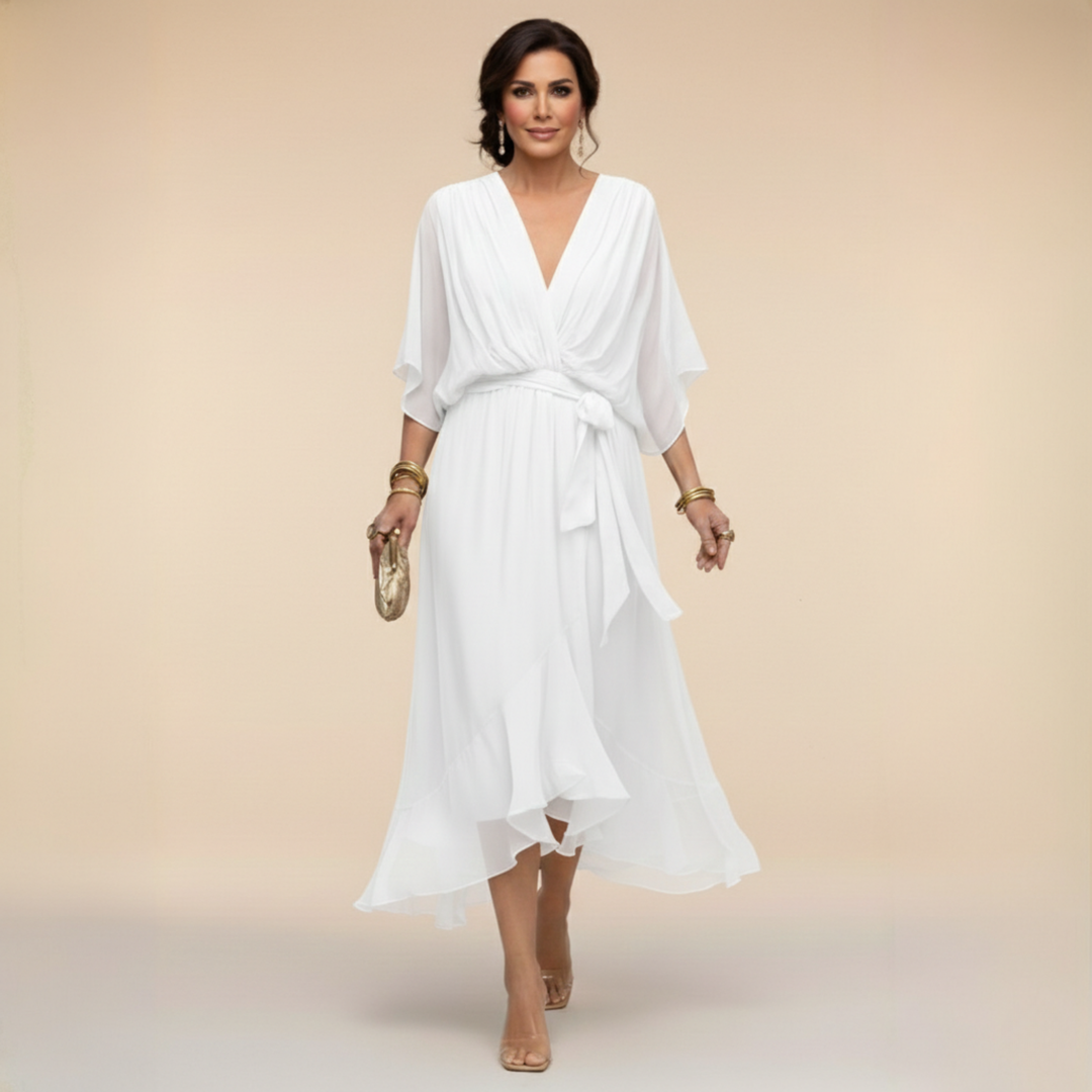 Leonora™ | Vestito in chiffon con scollo a V