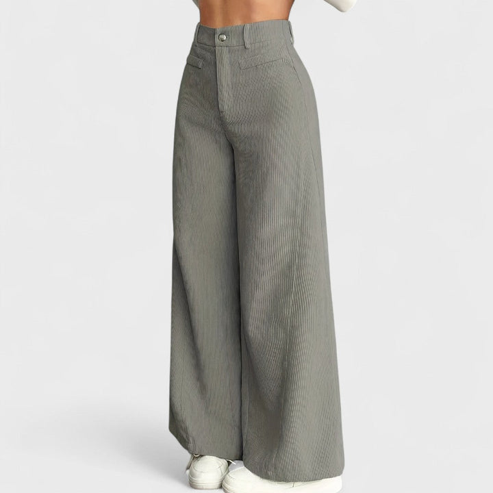 Ginevra™ | Pantaloni Donna a Vita Alta con Gamba Larga
