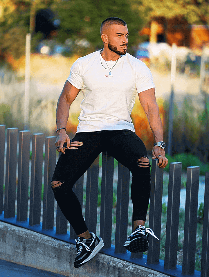 Marco™ | Jeans Paul Denim - Nero Strappati