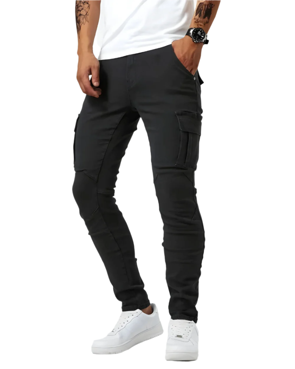 Stefano™  – Pantaloni cargo elasticizzati su misura