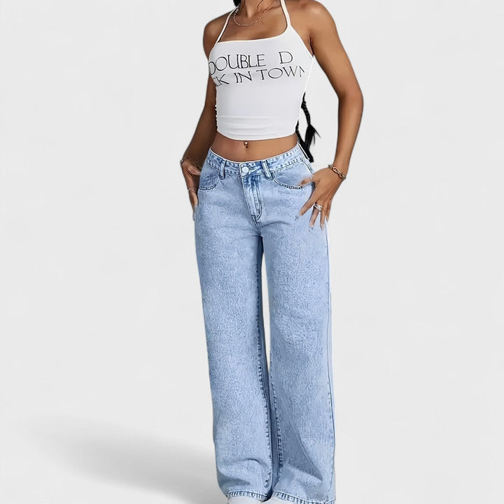 Dorotea™ | Jeans dritti larghi a gamba larga da donna