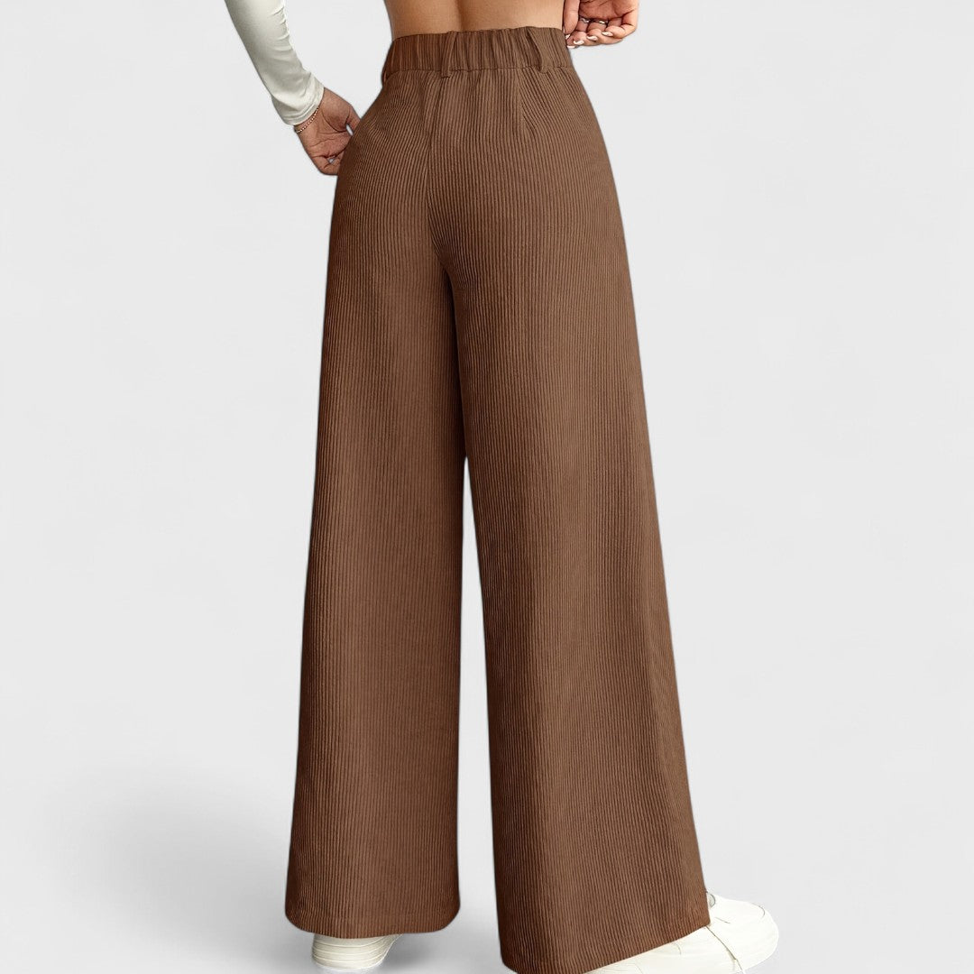 Ginevra™ | Pantaloni Donna a Vita Alta con Gamba Larga