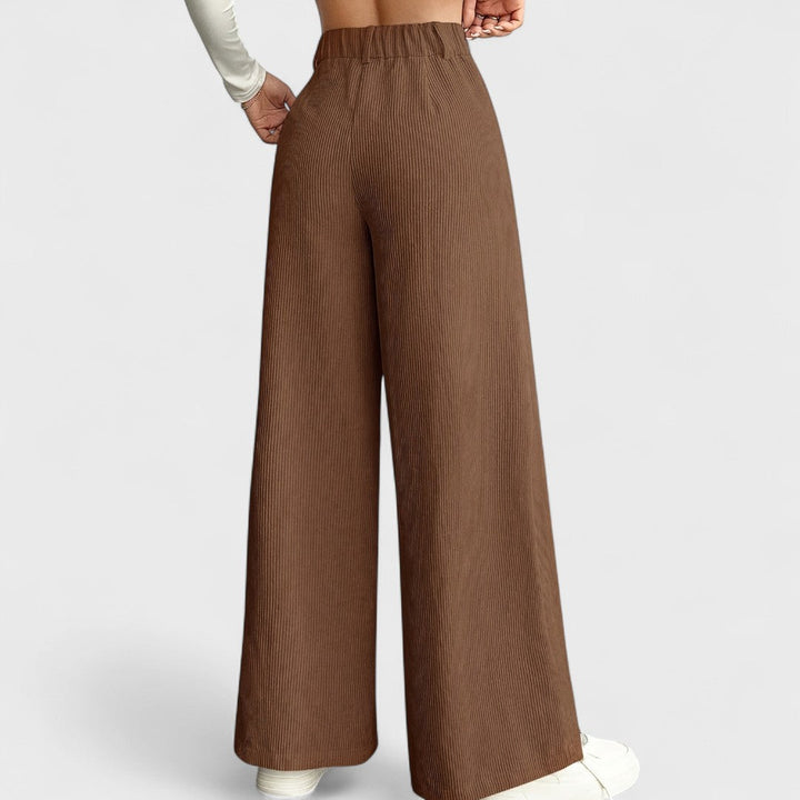 Ginevra™ | Pantaloni Donna a Vita Alta con Gamba Larga