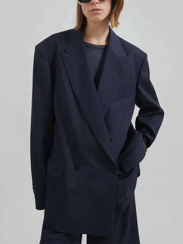 Serena™ | Blazer Doppiopetto Blu Navy