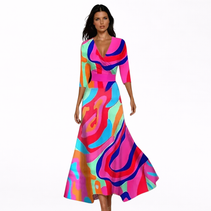 Bellina™ | Maxi Abito Floreale Elegante