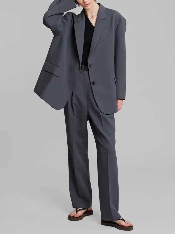 Sabrina™ | Blazer Grigio Oversize
