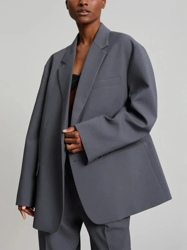 Sabrina™ | Blazer Grigio Oversize