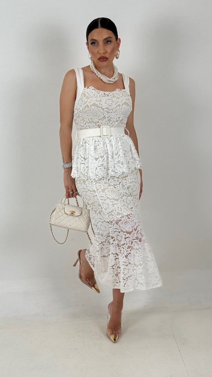 Andrea™ | Abito Midi in Pizzo