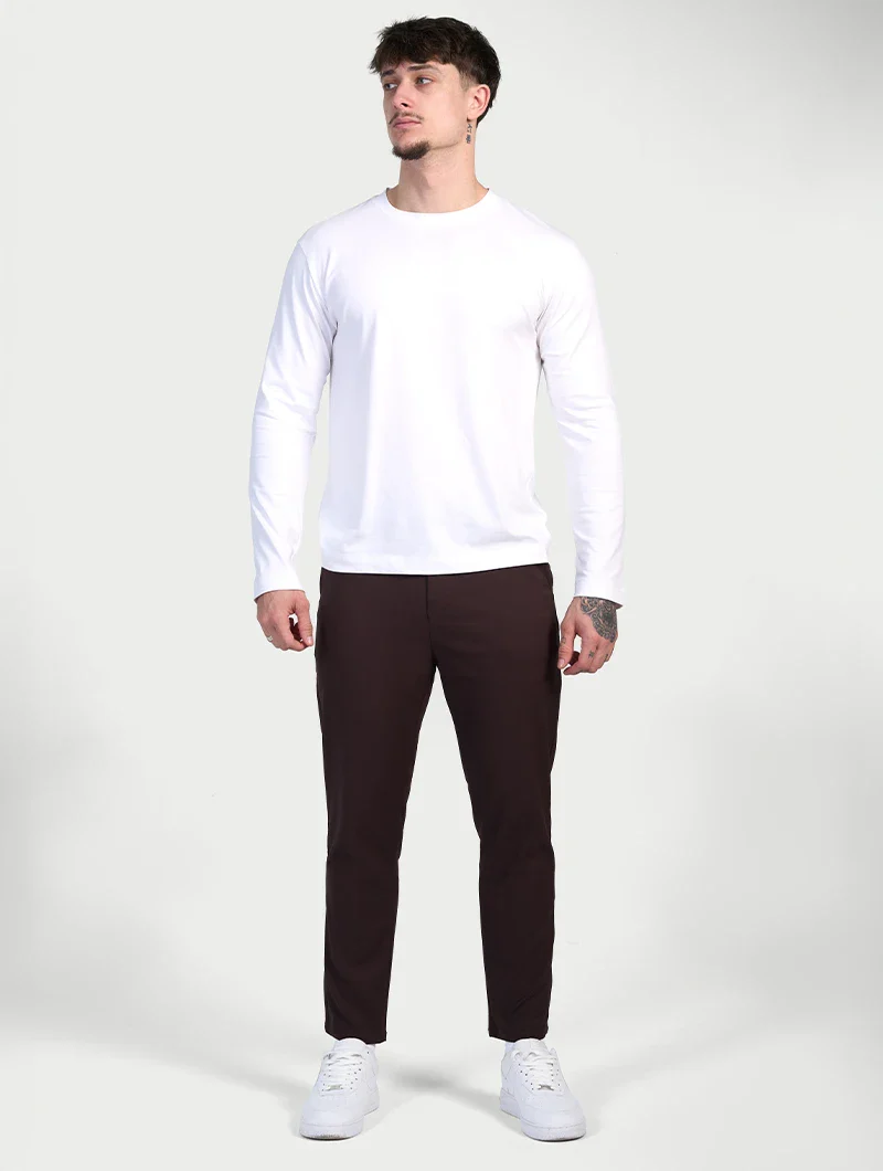 Giorgio™ | Pantaloni Astino Stretch - Marrone Scuro