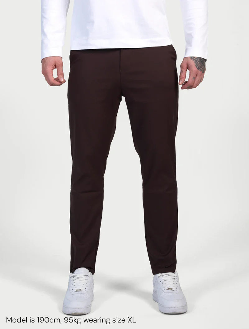 Giorgio™ | Pantaloni Astino Stretch - Marrone Scuro