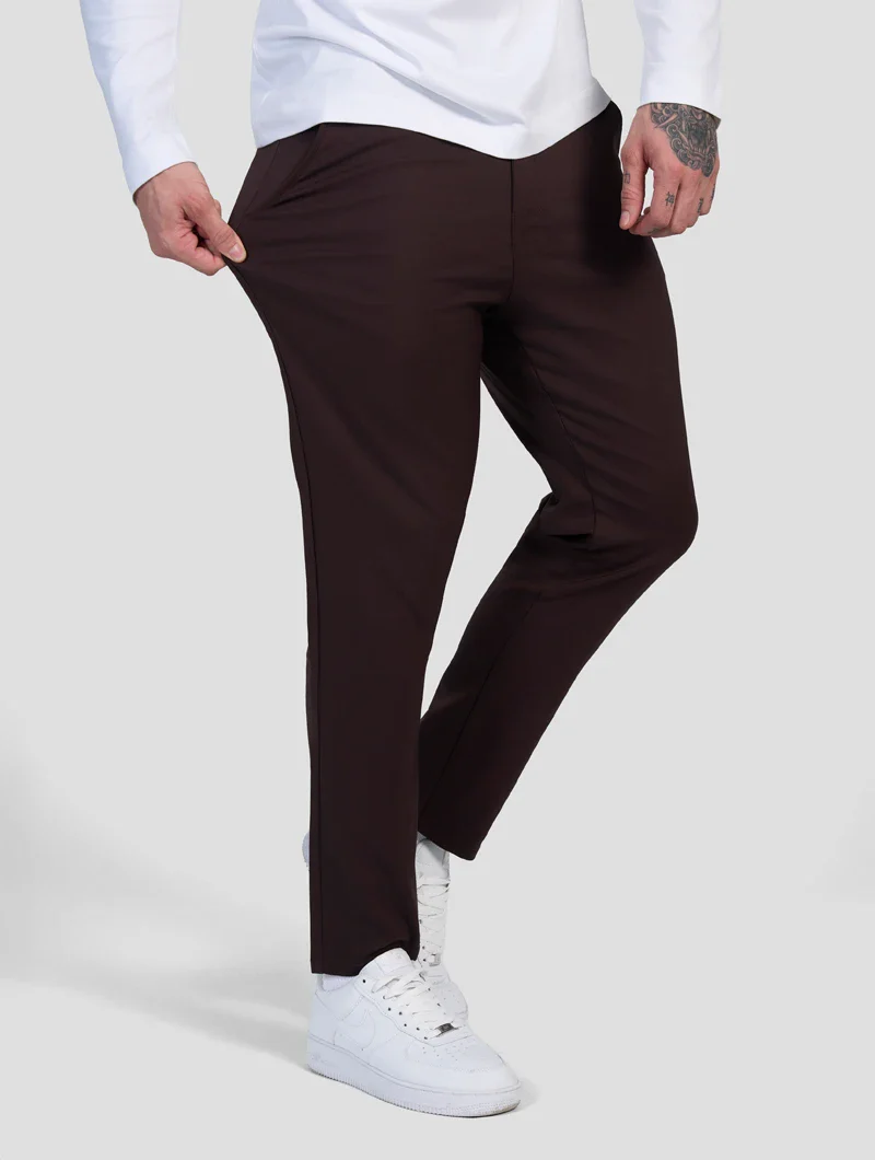 Giorgio™ | Pantaloni Astino Stretch - Marrone Scuro