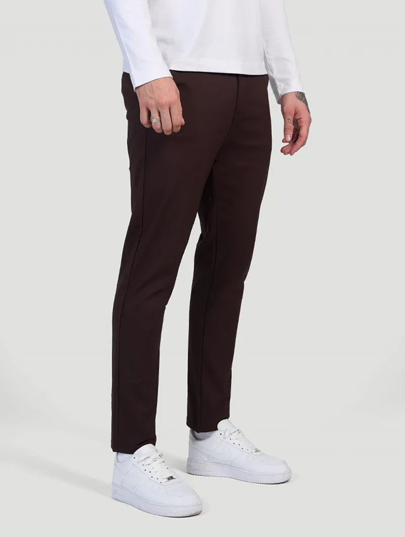Giorgio™ | Pantaloni Astino Stretch - Marrone Scuro