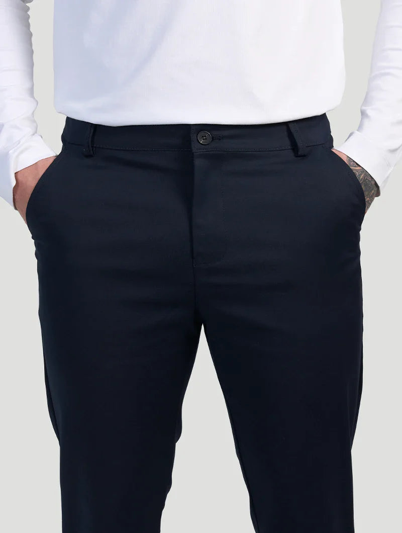 Gregorio™ | Pantaloni Astino Stretch - Blu Navy