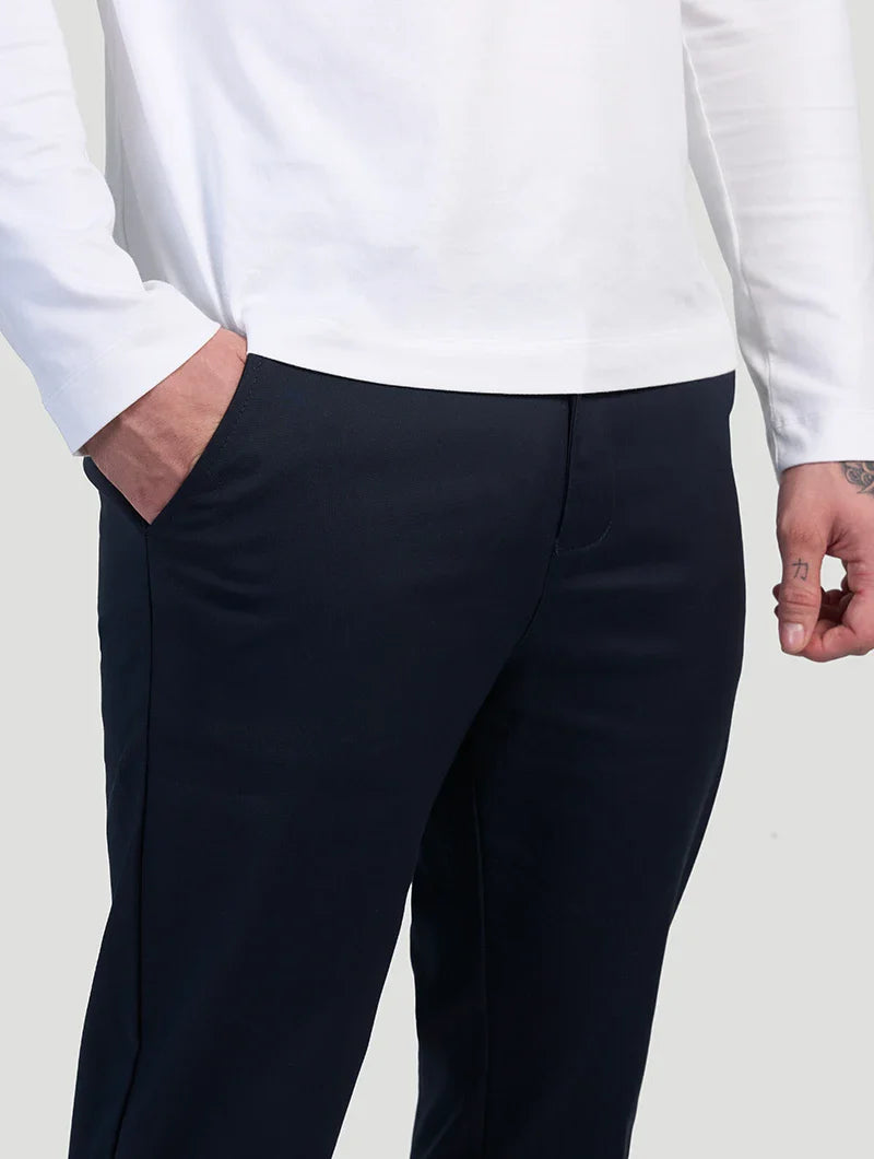Gregorio™ | Pantaloni Astino Stretch - Blu Navy