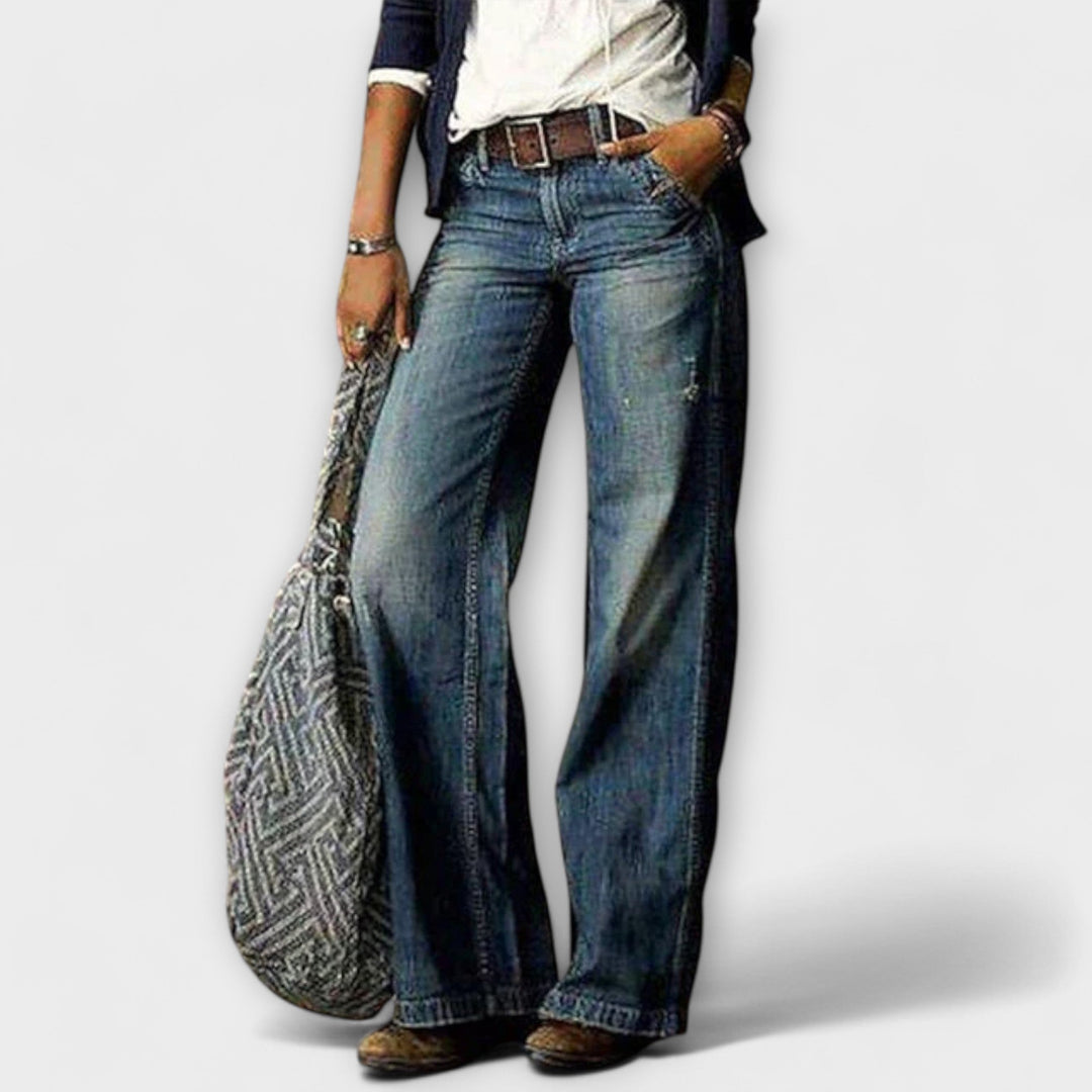 Viviana™ | Pantaloni in Denim con Gamba Larga