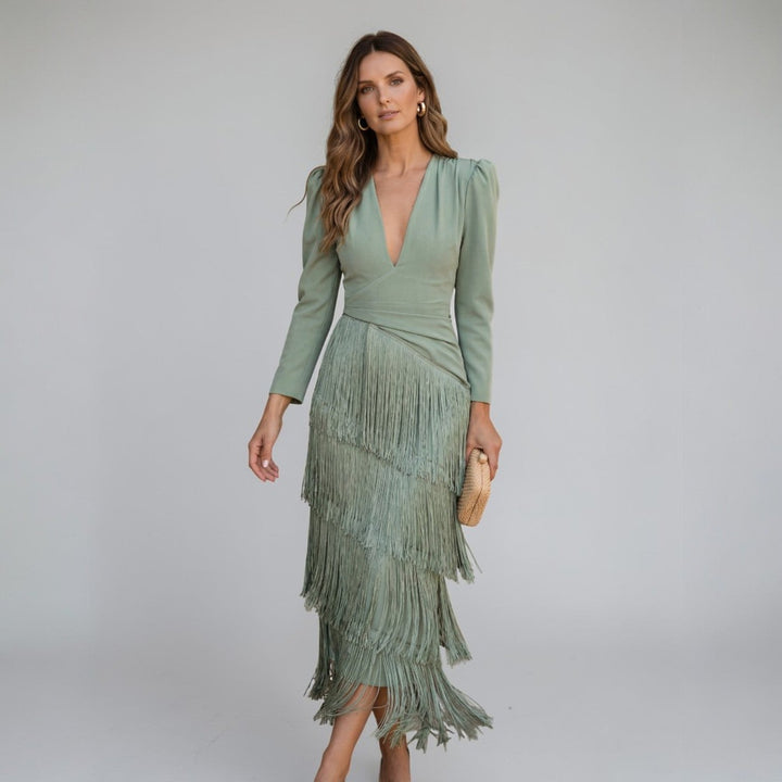 Arianna™ | Abito con Frange
