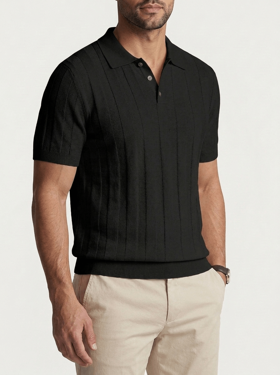 Beniamino™ | Polo Dante Knit - Nero