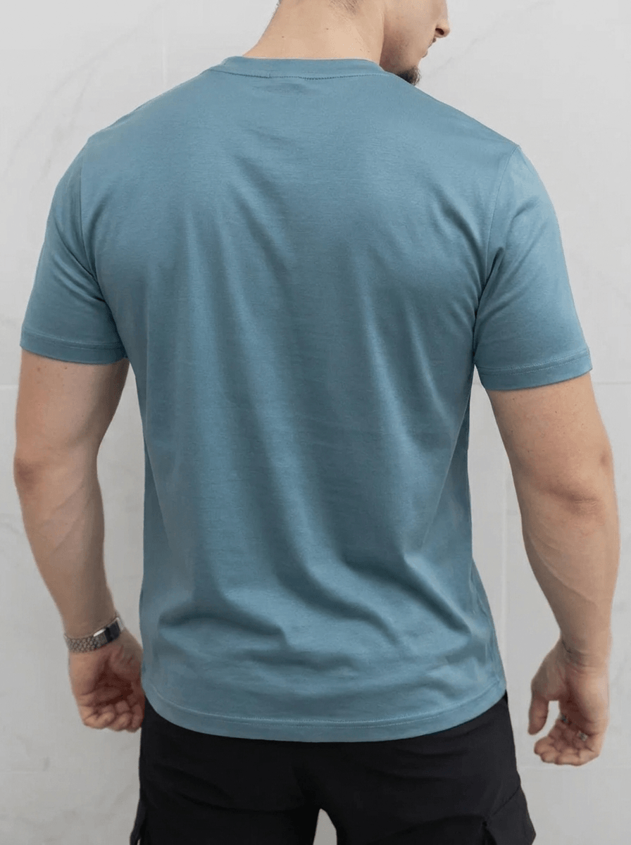 Enzo™ | T-shirt Evano - Blu Polveroso