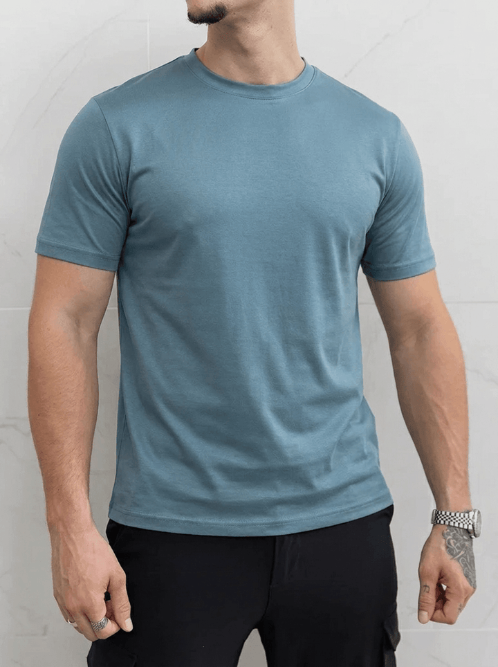 Enzo™ | T-shirt Evano - Blu Polveroso