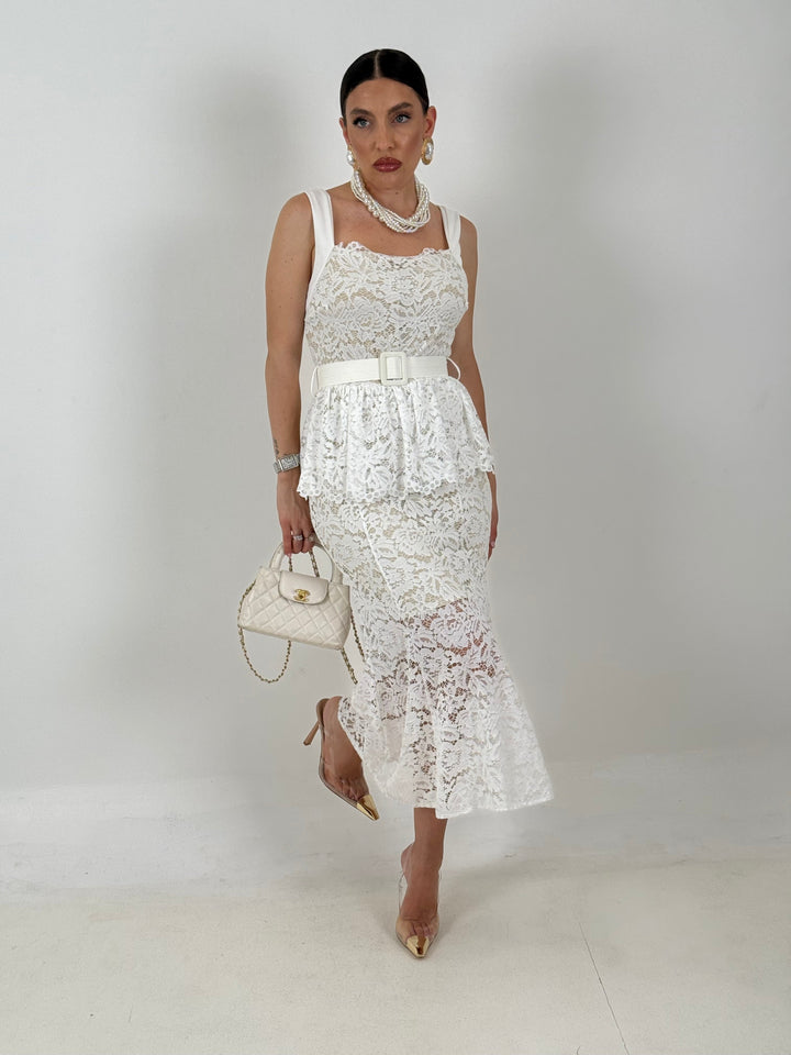 Andrea™ | Abito Midi in Pizzo