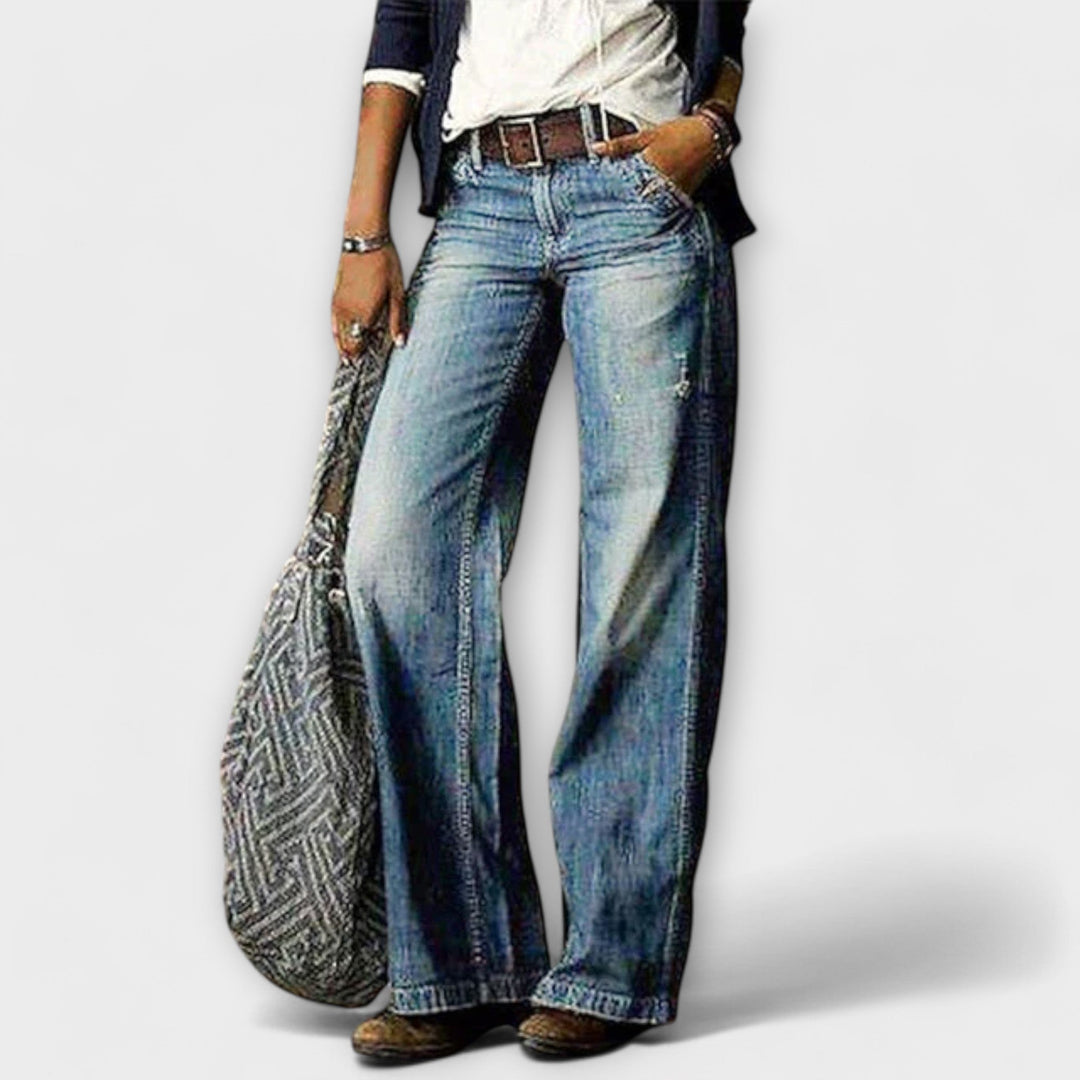 Viviana™ | Pantaloni in Denim con Gamba Larga