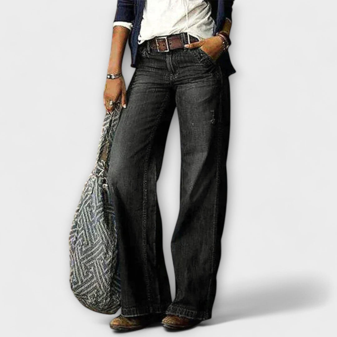 Viviana™ | Pantaloni in Denim con Gamba Larga