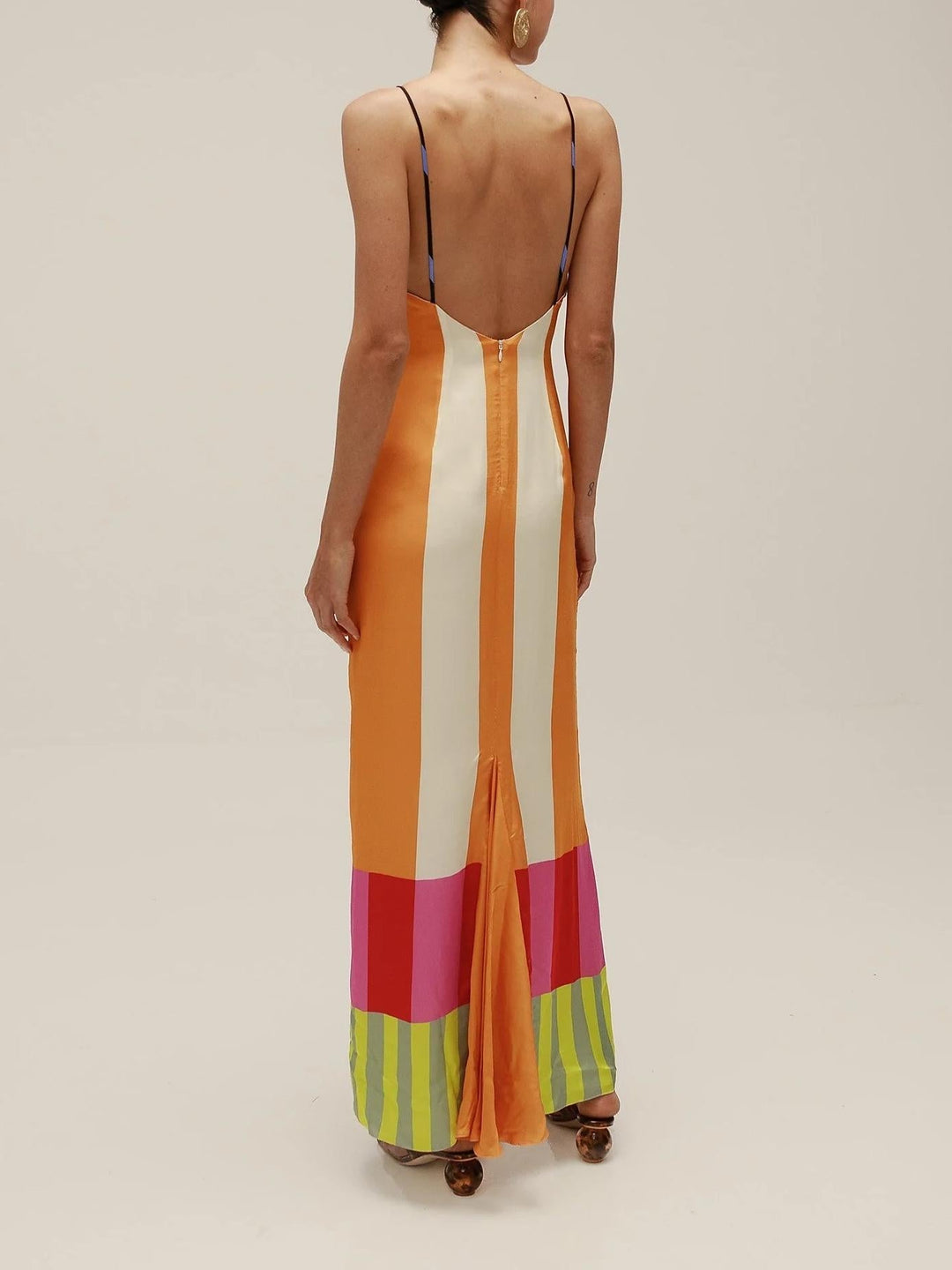 Melania™ | Maxi Abito Colorato a Righe