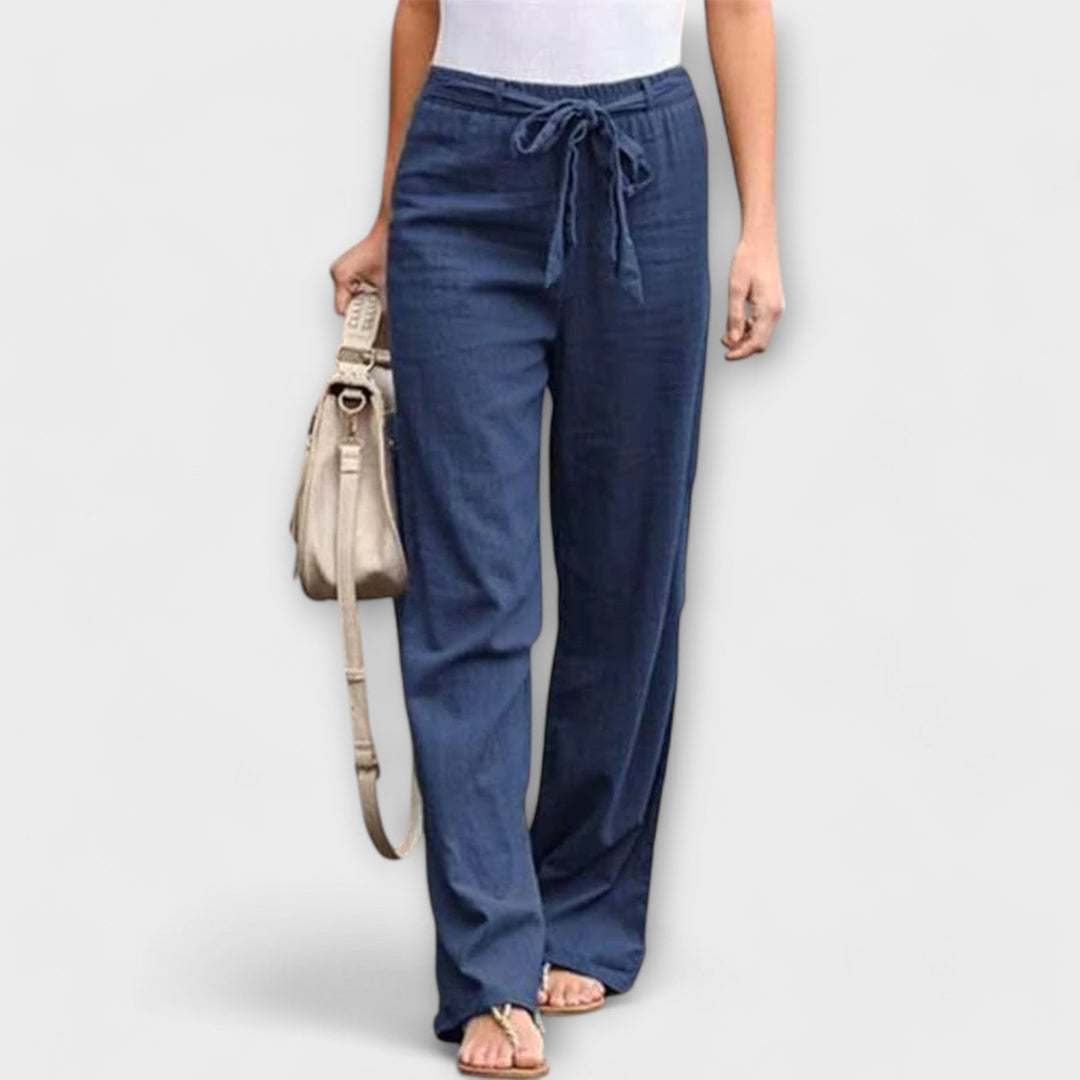 Elena Bella™ | Pantaloni in Lino Leggeri