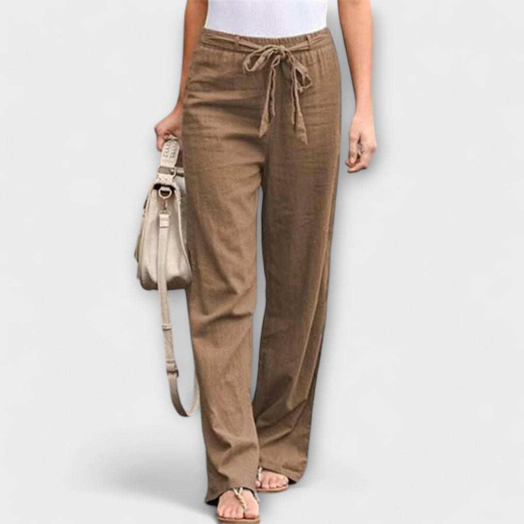 Elena Bella™ | Pantaloni in Lino Leggeri