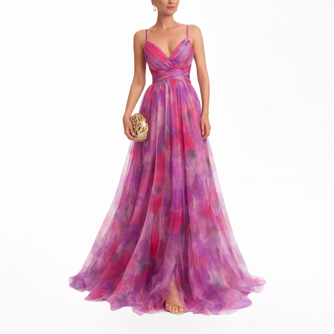 Donatella™ | Incantevole Maxi-abito con Stampa Floreale