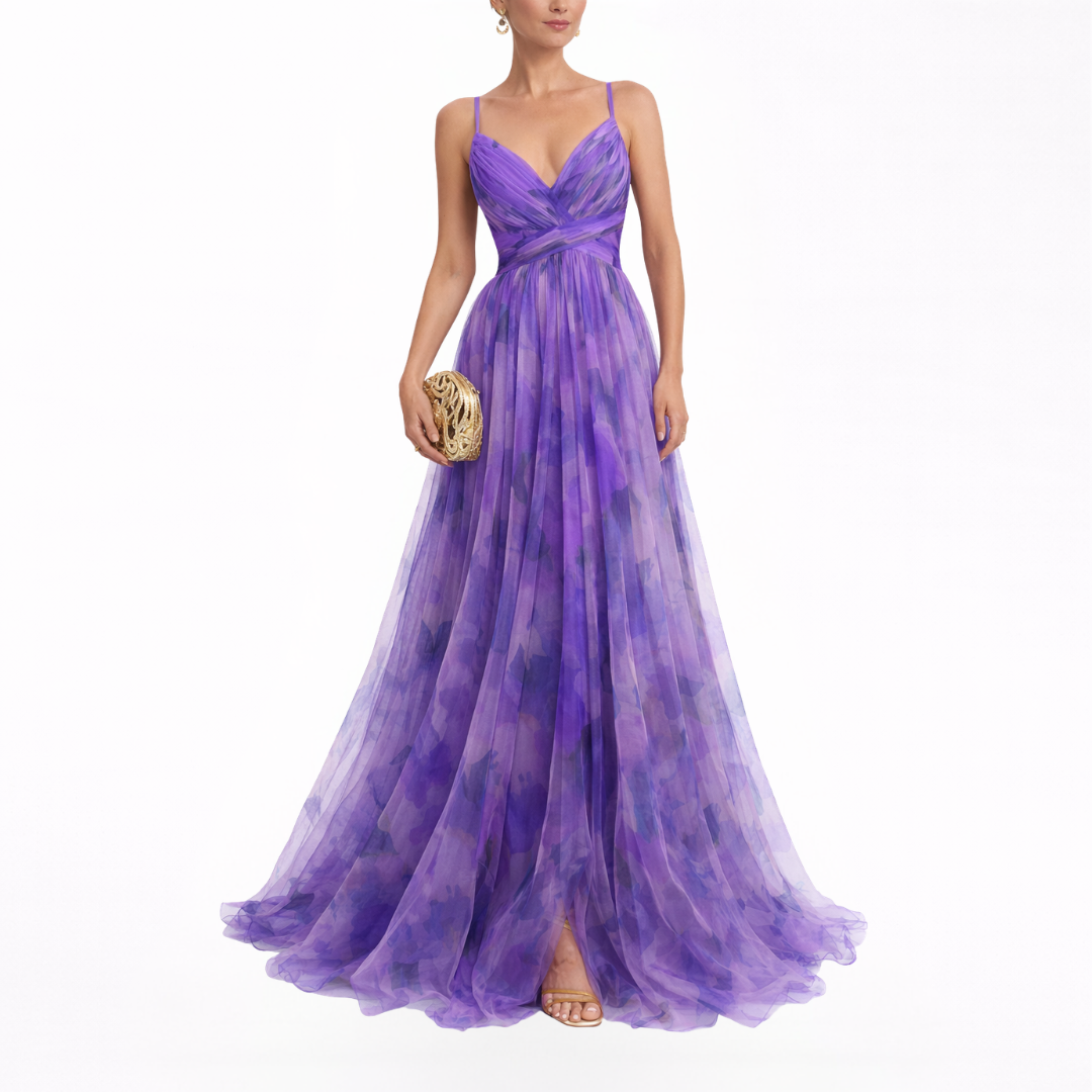 Priscilla™ | Incantevole Maxi-abito con Stampa Floreale