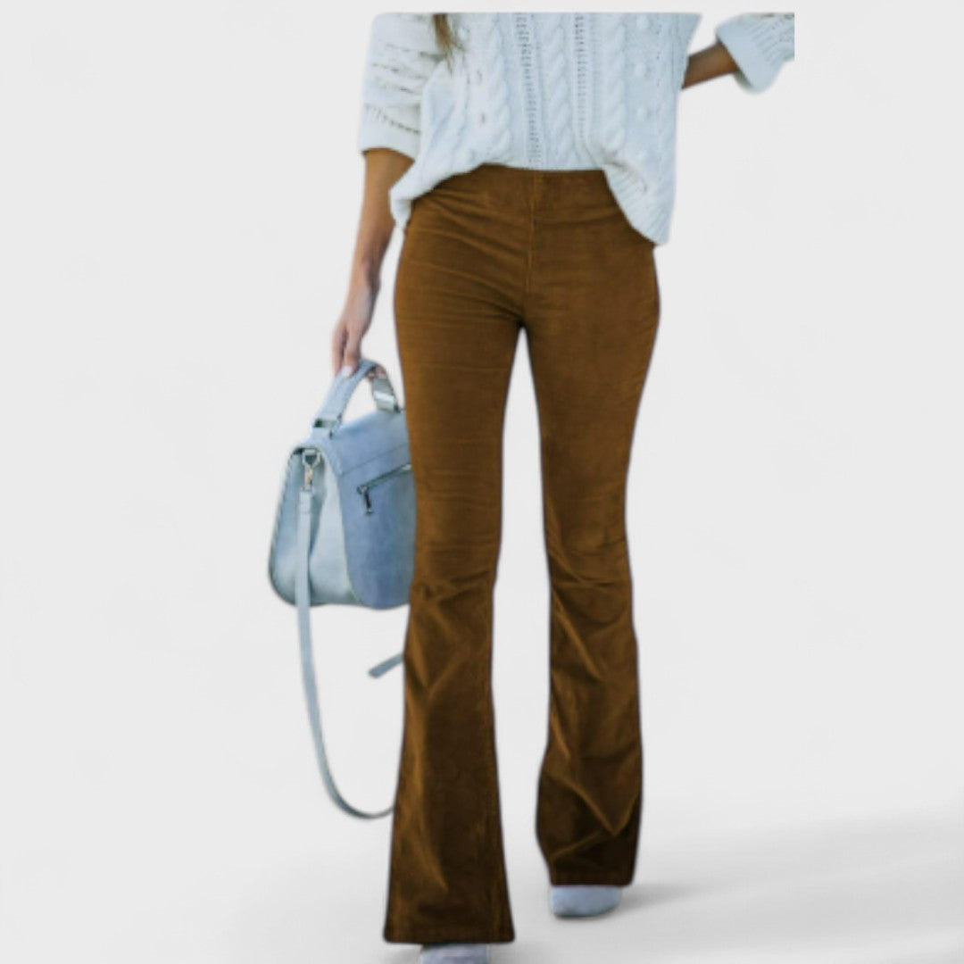 Romina™ | Pantaloni svasati in velluto a coste