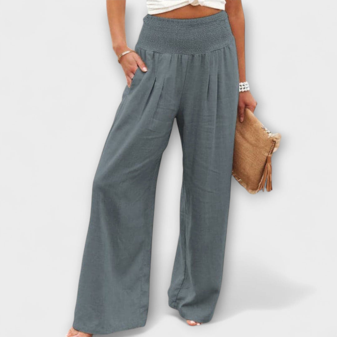 Arabella™ | Pantaloni Larghi in Lino Casual