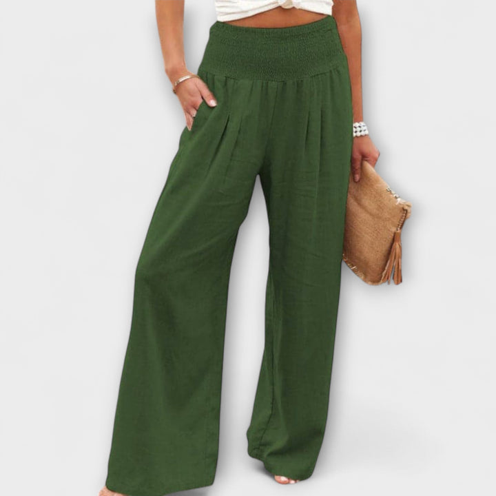 Arabella™ | Pantaloni Larghi in Lino Casual