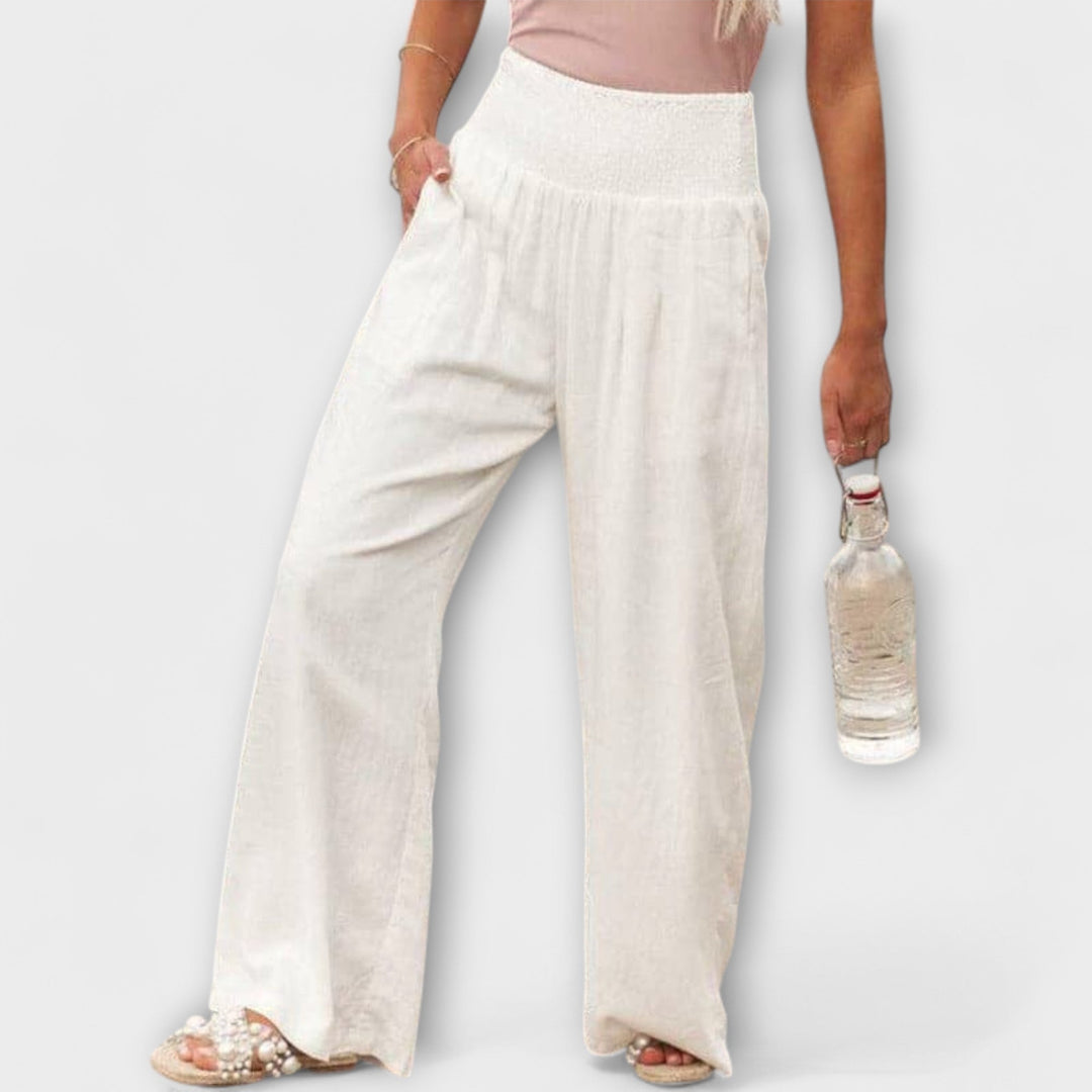 Arabella™ | Pantaloni Larghi in Lino Casual
