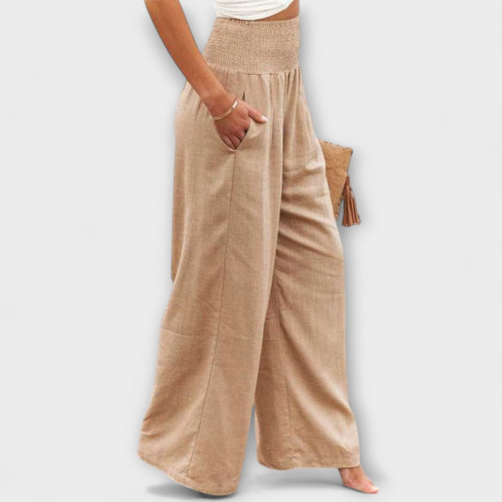 Arabella™ | Pantaloni Larghi in Lino Casual