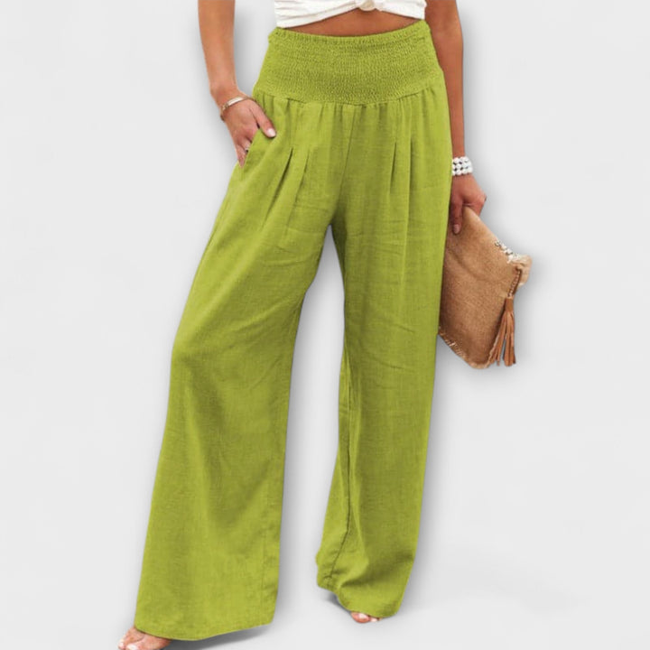 Arabella™ | Pantaloni Larghi in Lino Casual