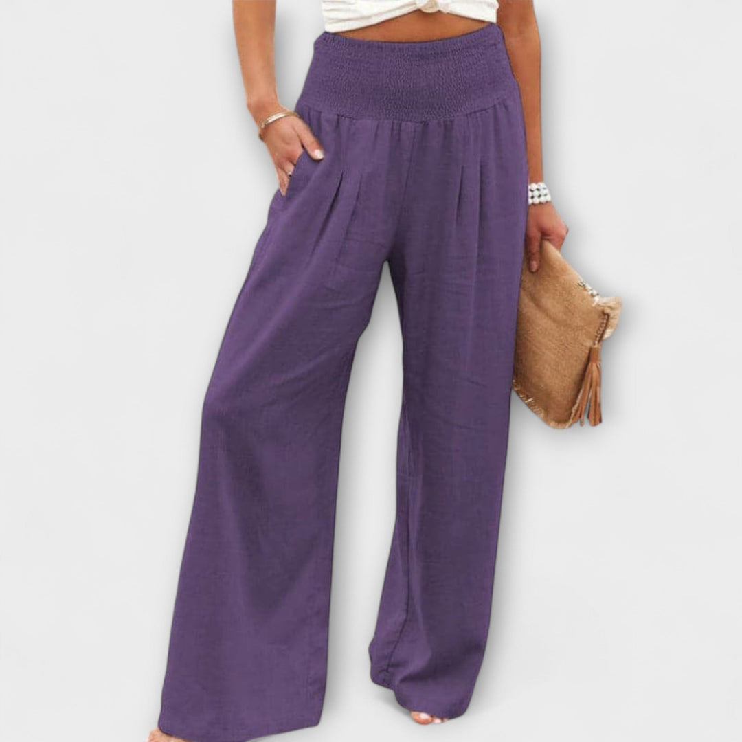 Arabella™ | Pantaloni Larghi in Lino Casual