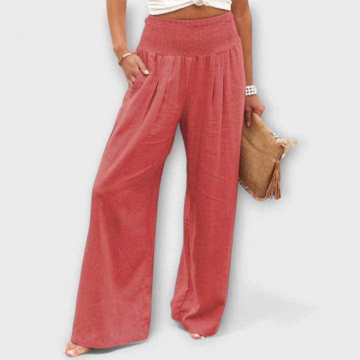 Arabella™ | Pantaloni Larghi in Lino Casual