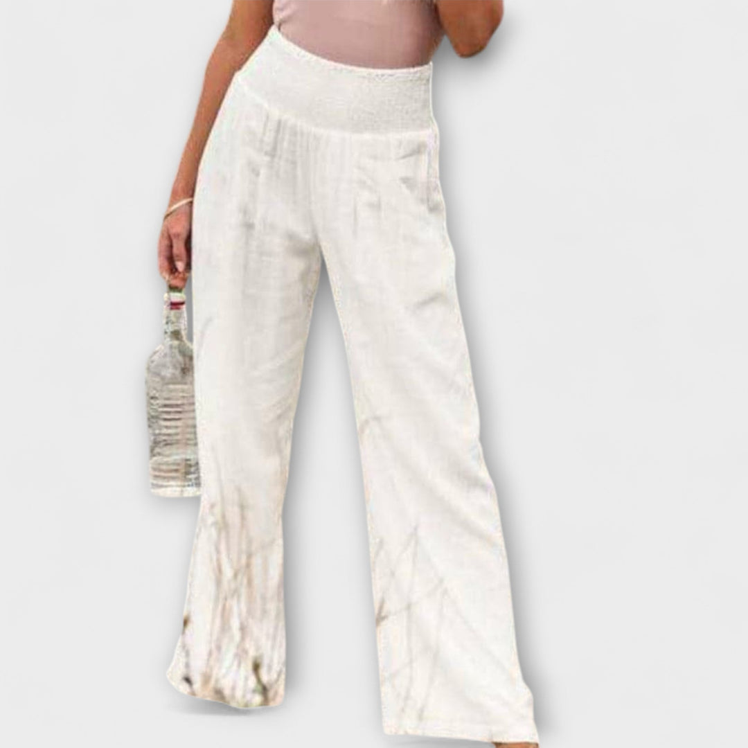 Arabella™ | Pantaloni Larghi in Lino Casual