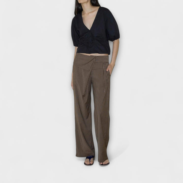 Elenora™ | Pantaloni Striati Pieghevoli