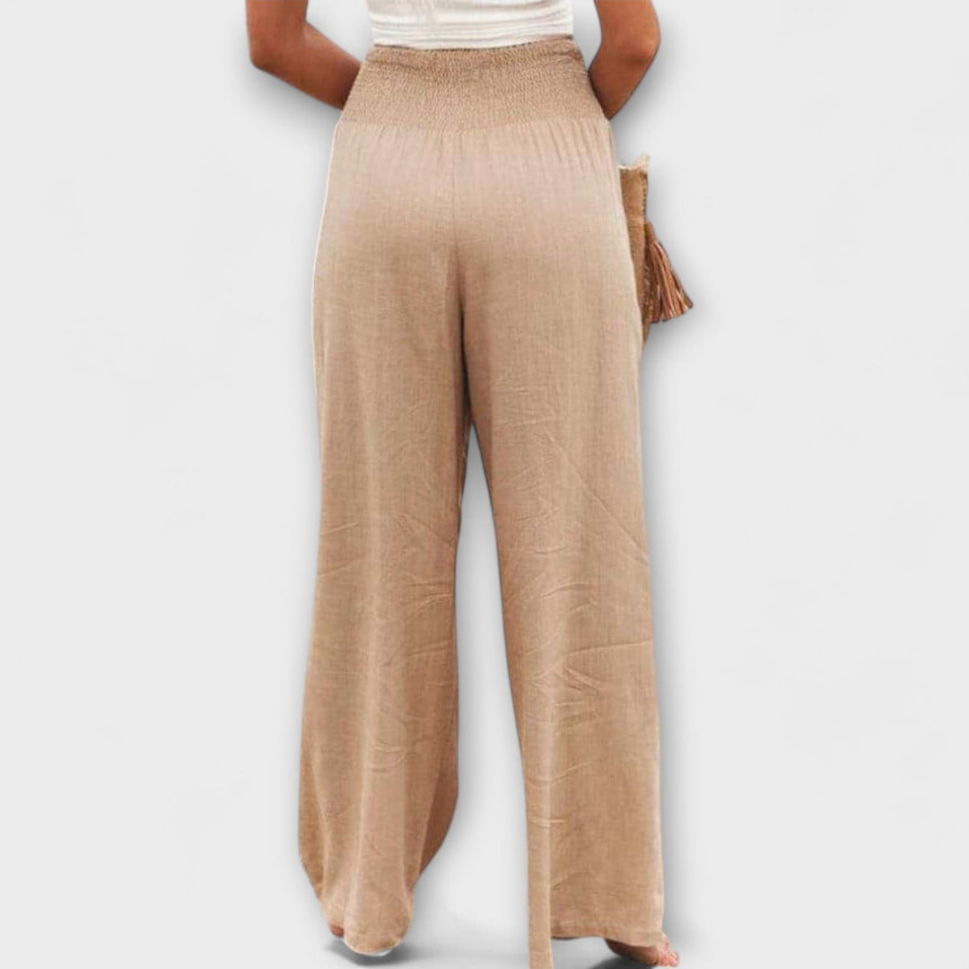 Arabella™ | Pantaloni Larghi in Lino Casual