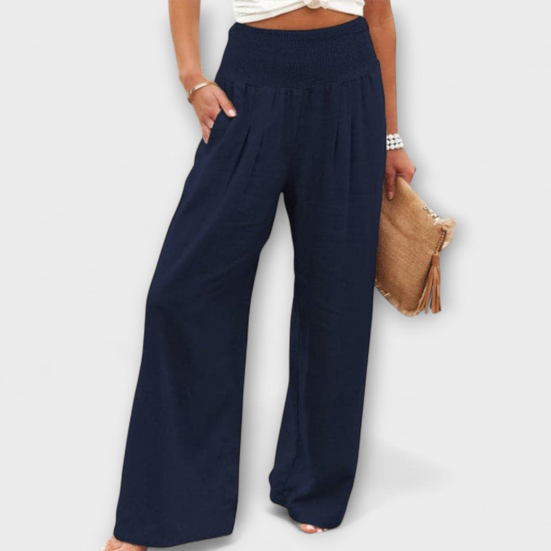 Arabella™ | Pantaloni Larghi in Lino Casual