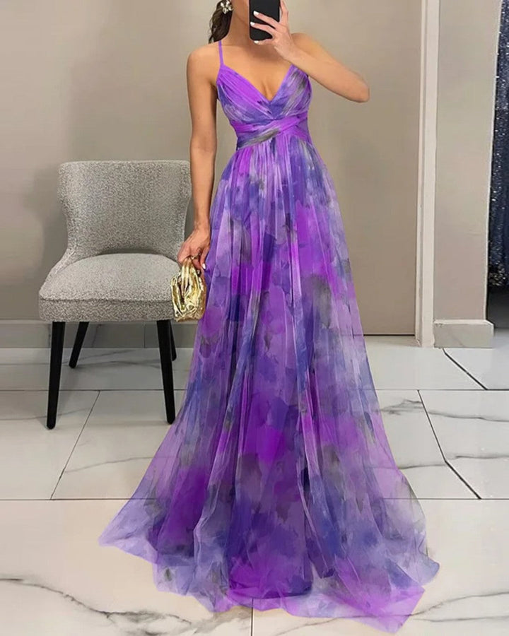 Giulana™ | Abito Maxi Eleganza Floreale