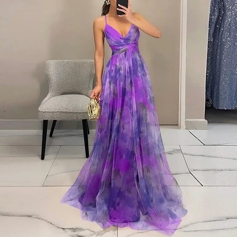 Ivana™ | Incantevole Maxi-abito con Stampa Floreale
