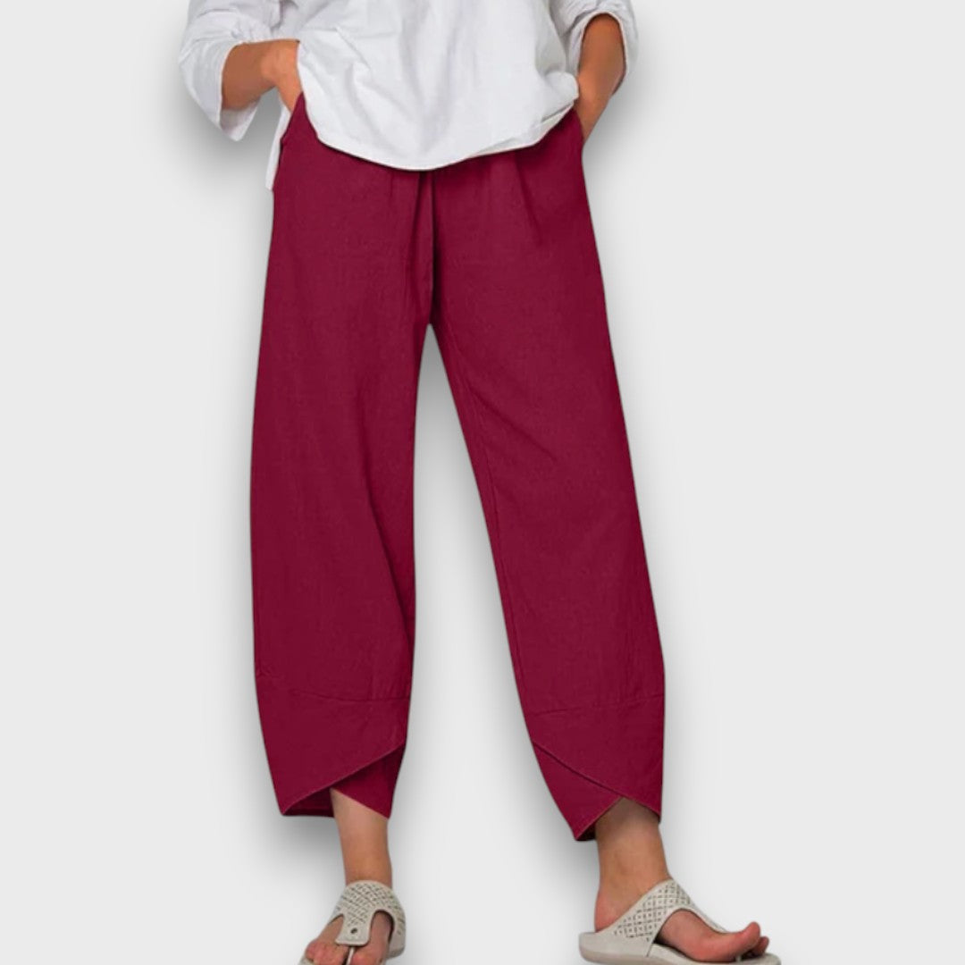 Serafina™ | Pantaloni estivi leggeri con orlo moderno